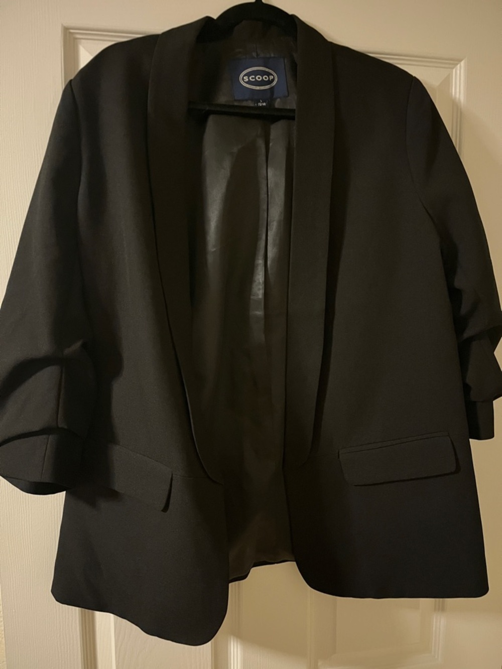 Scoop Black Shawl Collar Blazer
